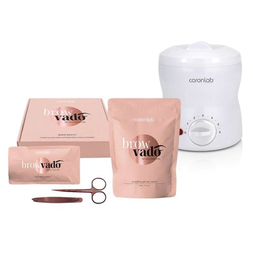 Caronlab Browvado Wax Kit Mini Wax Heater Salon First Beauty